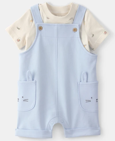 Carter's Baby Boys' Easter Bunny T-Shirt and Shortall, 2-Piece Set
