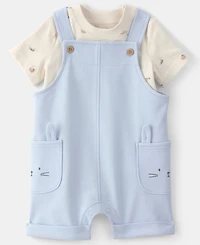 Carter's Baby Boys' Easter Bunny T-Shirt and Shortall, 2-Piece Set
