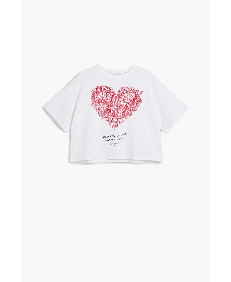 Desigual Girls Girls's Short-sleeve heart T-shirt