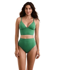 Mimi Flamingo Women's Blake Ribbed V-Neck Midkini Top