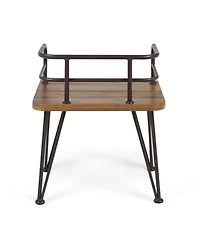 Streamdale Furniture Rustic Acacia Wood Patio Chair Set (Set of 2)