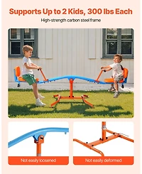 Mecale Kids Seesaw, 300 lb Capacity Sit and Spin Teeter Totter with Easy-Grip Handles for Ages 3