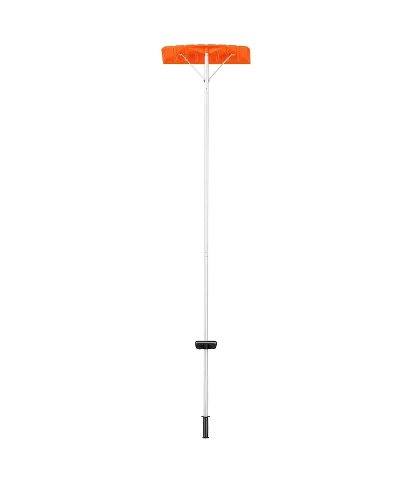 Mecale Snow Roof Rake, 25" Plastic Blade, Up to 21 ft Reach, Aluminum Handle, Non-Slip Grip, Roof/Car Debris Removal