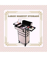 Byootique Cosmetology Case on Wheels 4in1 Professional Makeup Art Deco Tyrian