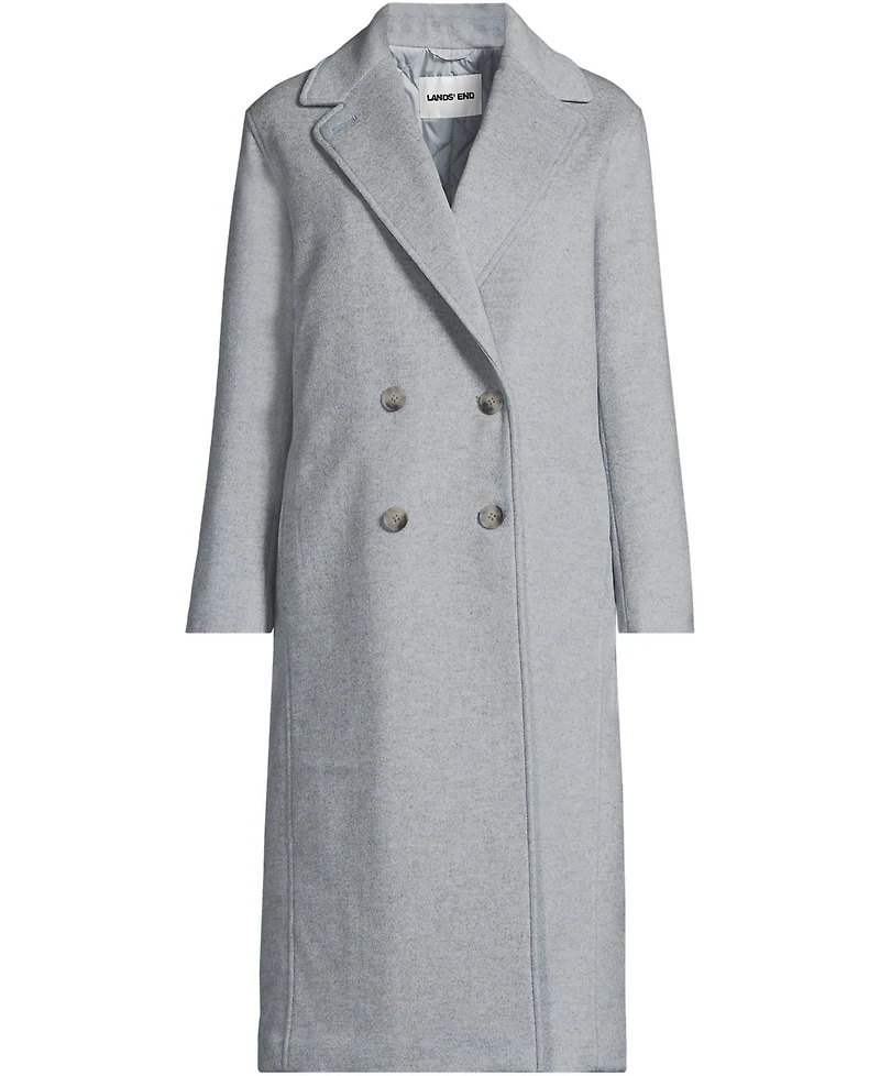 Lands' End Women's Insulated Double Breasted Wool Coat