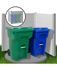 Casafield 48" x 48" Privacy Screen - Outdoor Vinyl Fence Panel Enclosure for Ac / Trash Bins / Pool Equipment