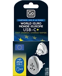 Go Travel World Eu Usb-c 25W Travel Adaptor
