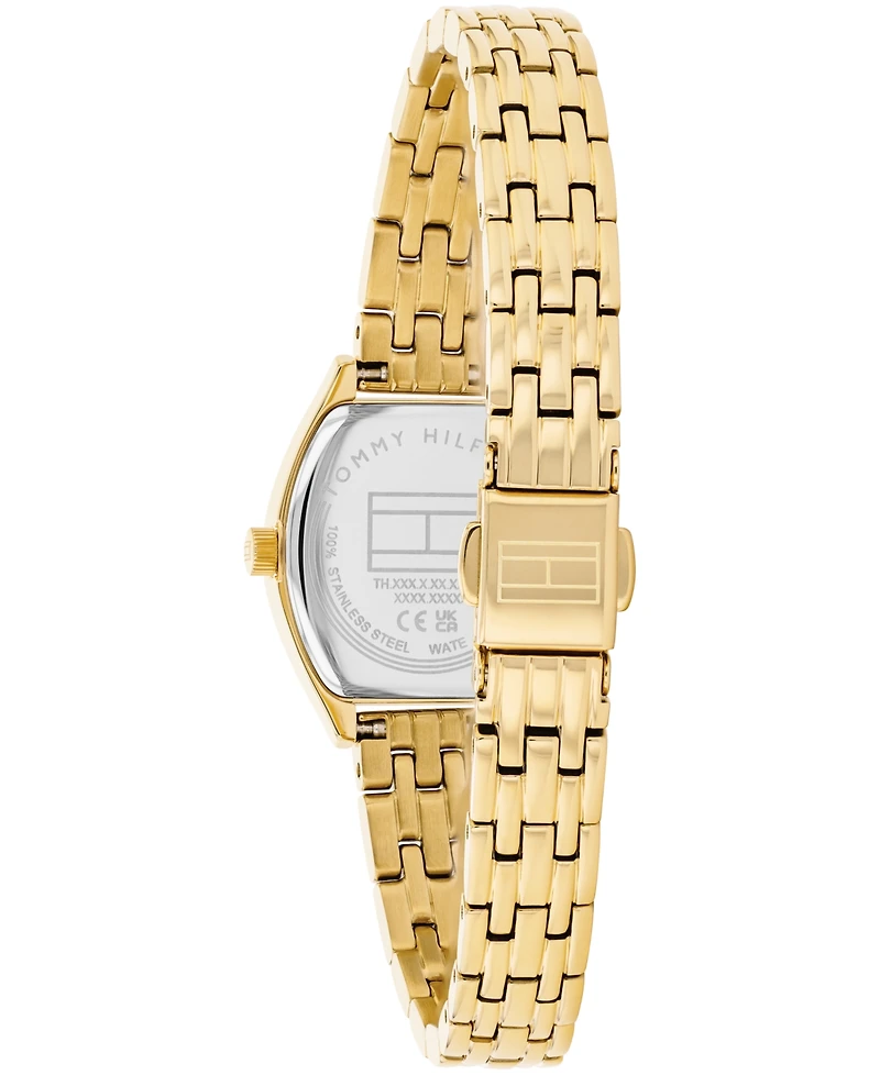 Tommy Hilfiger Women's Quartz Gold tone Stainless Steel Bracelet Watch, 21.5 x 22mm