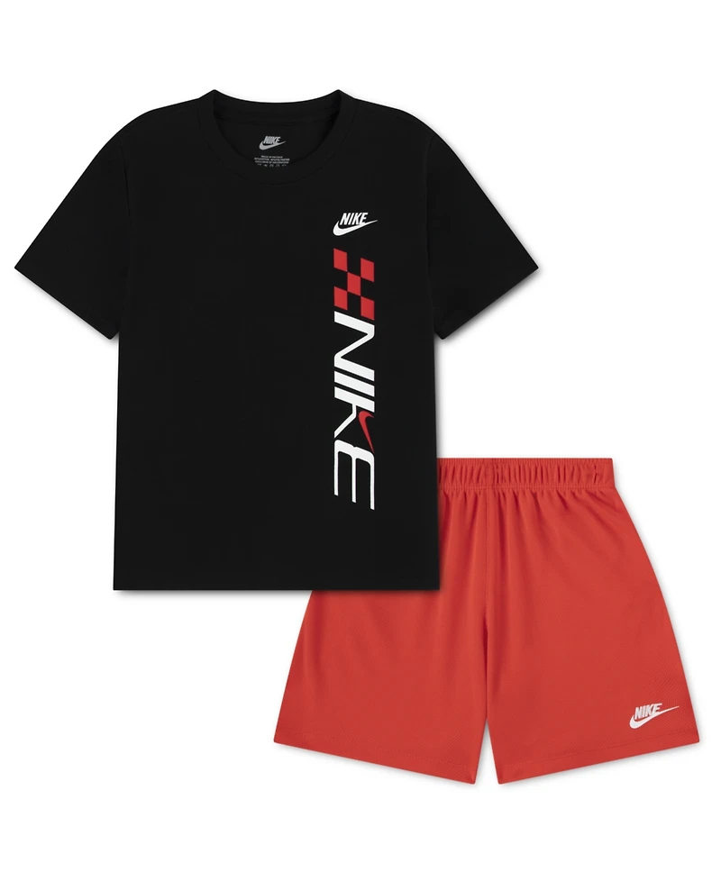 Nike Boys' 4-7 Victory Lap Crewneck T-Shirt and Mesh Shorts, 2-Piece Set