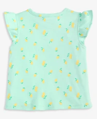 First Impressions Baby Girls' Lemon-Print Flutter-Sleeve T-Shirt, Macy's Exclusive