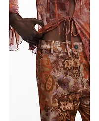 Desigual Women's Paisley corduroy pants