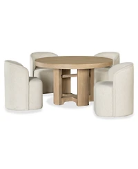 Furniture Marcel 5-Pc. Dining Set (Round Table & 4 Barrel Side Chairs)
