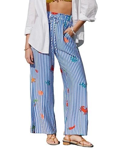 Cupshe Women's Island Itinerary Striped Pants