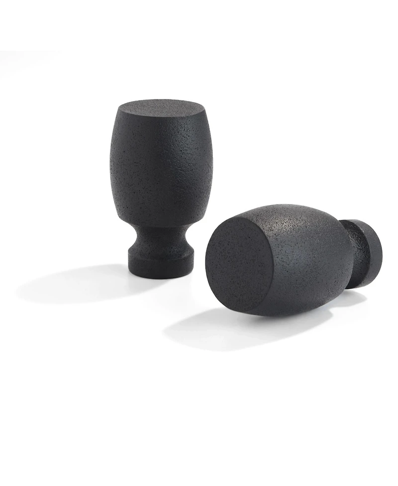 Town & Country Luxe Modern Smooth Edge Cylinder Single Curtain Rod and Finial Set, Adjustable Length 36”-72”