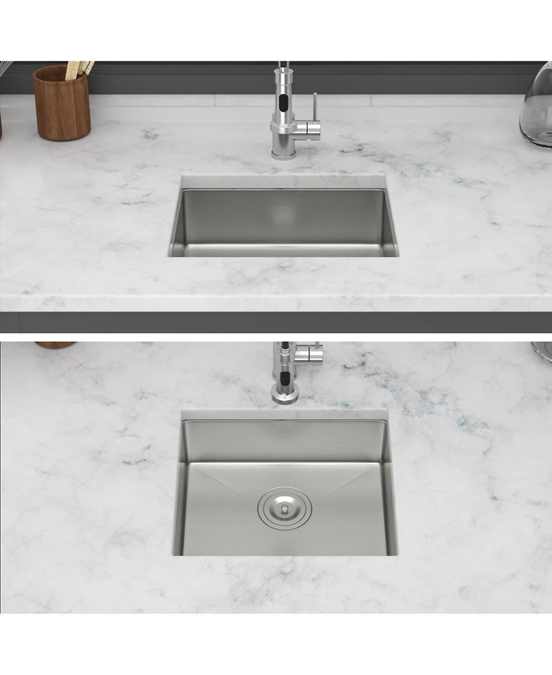 flynama 18x16x5.5inch Ada Compliant Kitchen Sink Undermount Stainless Steel Single Bowl 16 Gauge
