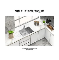 flynama 27x18x10inch Undermount Kitchen Sink Single Bowl Stainless Steel 16 Gauge Deep Basin