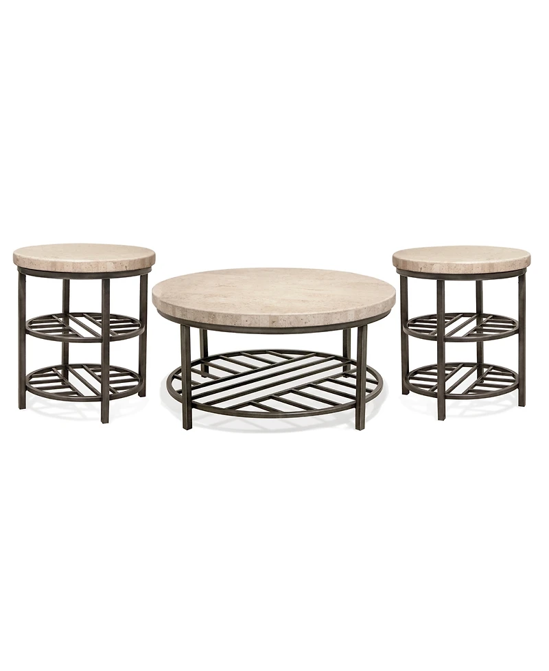 Furniture Capri 3-Pc. Round Table Set