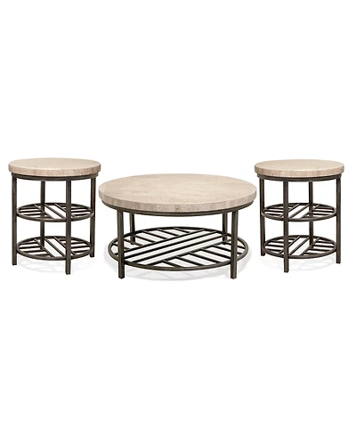 Furniture Capri 3-Pc. Round Table Set