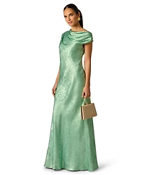 Adrianna Women's Foiled Off-The-Shoulder Ball Gown