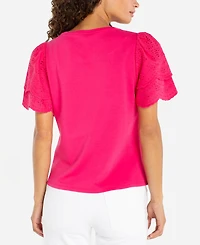 Liverpool Los Angeles Women's Crewneck Knit-To-Woven T-Shirt