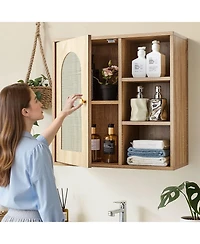 Volenca Wall Cabinet, Single Door, Adjustable Shelves, Over-Toilet Storage