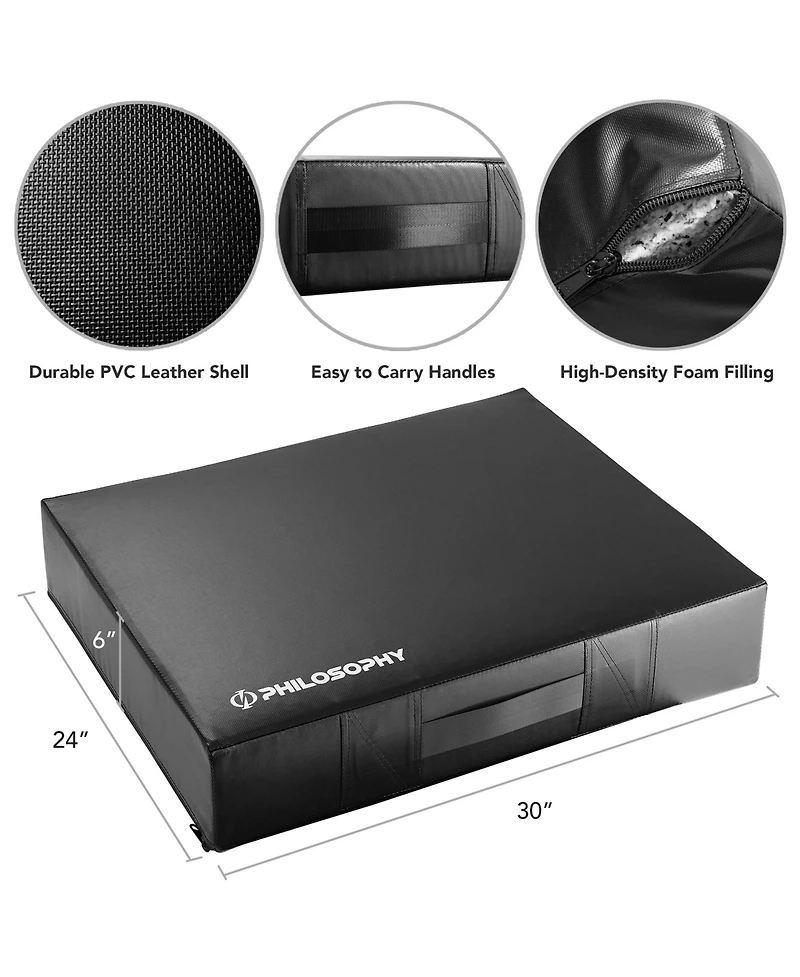 Philosophy Gym Weightlifting Crash Drop Pads 24" x 30" x 6" Thick - Set of 2 Silencer Drop Pads