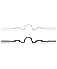 Philosophy Gym 47" Super Curl Olympic Barbell -9.5KG 28mm Grip 400LB Capacity 4 Needle Bearing 2" Weightlifting Bar