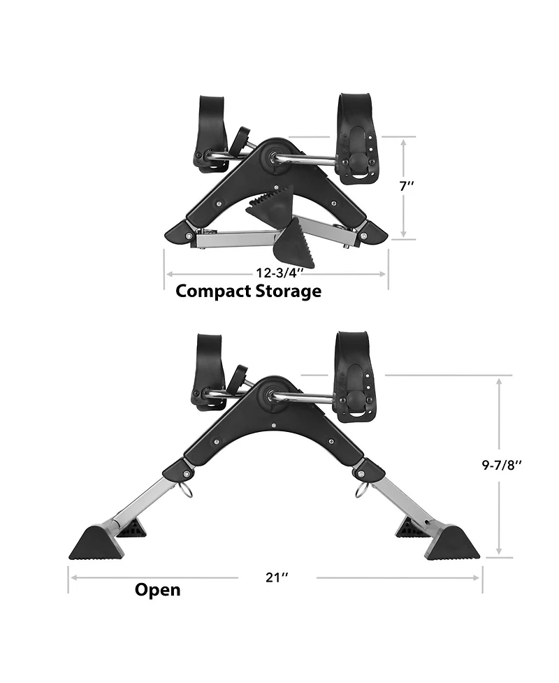 Node Fitness Foldable Under Desk Exercise Bike Portable Arm and Leg Pedal Exerciser