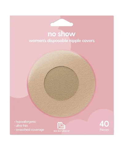 M3 Disposable Nipple Covers for Women | Hypoallergenic & Breathable Nipple Covers | Seamless, Single-Use & Medical Grade, 40 Count