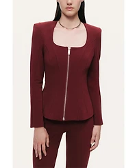 Nocturne Women's Zip-Front Structured Top