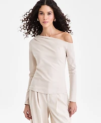 I.n.c. International Concepts Women's Long Sleeve Off-the-Shoulder Knit Top, Macy's Exclusive