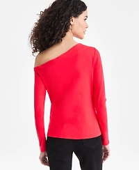 I.n.c. International Concepts Women's Long Sleeve Off-the-Shoulder Knit Top, Macy's Exclusive