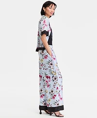 I.n.c. International Concepts Women's Wide Leg Printed Pull-On Pants