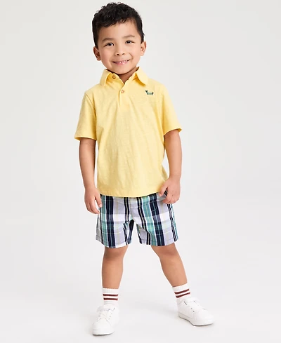 Epic Threads Boys' Toddler 12M-5T Polo Shirt & Plaid Shorts, 2-Piece Set, Macy's Exclusive