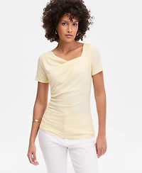 I.n.c. International Concepts Women's Asymmetric-Neck Top, Exclusively at Macy's