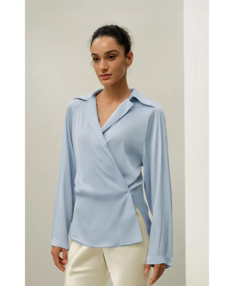 Lilysilk Women's Multipositional Silk Shirt