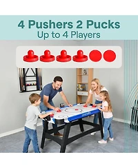SereneLife 58" Powered Air Hockey Table – Dual Motor Arcade Game with Led Scoreboard