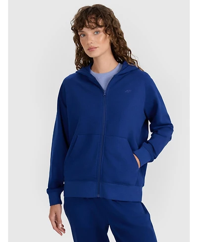4F Women's zip-up hoodie - navy blue