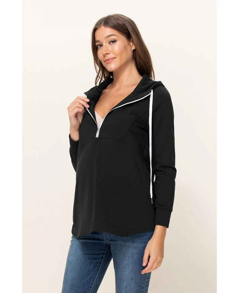 Hello Miz Maternity Half Zip Hoodie