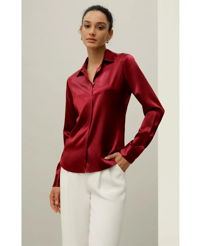 Lilysilk Women's Elegant Silhouette Silk Shirt