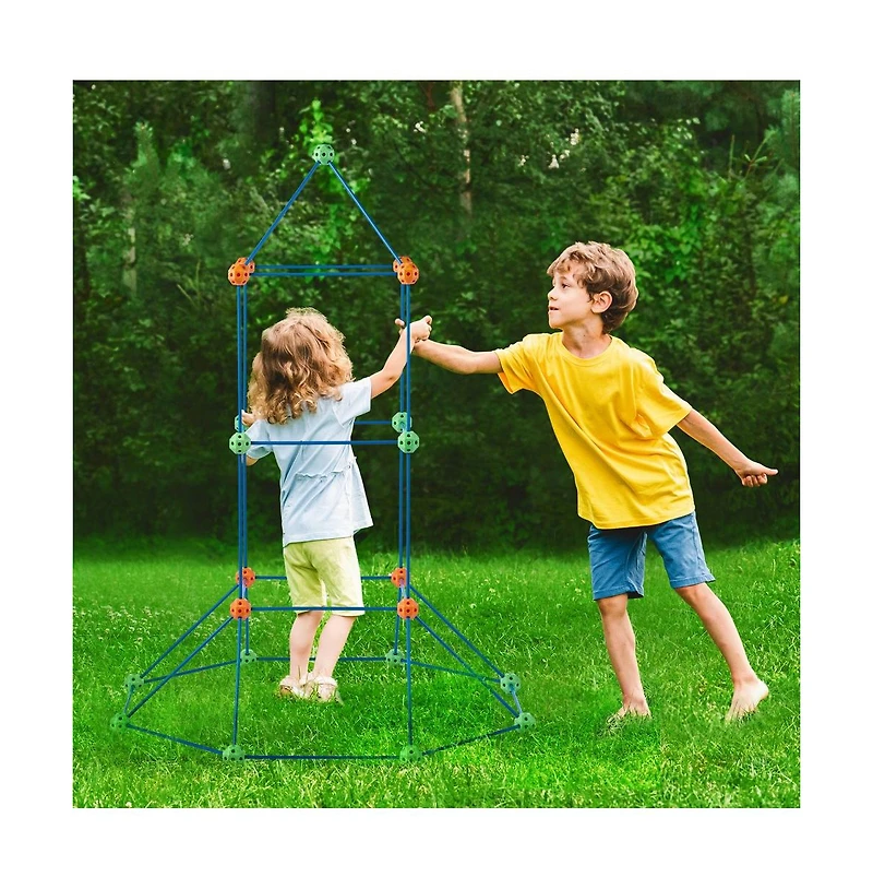 Slickblue 120PCS Kids Fort Builder Set Educational Building Toy Gift