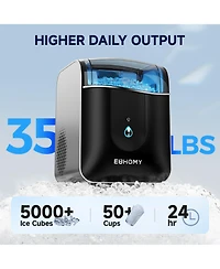 Euhomy 35-lb Ice Per day Nugget/Pebble Ice Maker with Auto-Cleaning and Ice Storage in Black