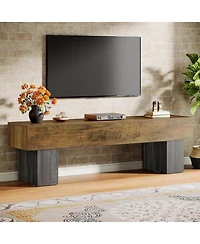 Tribesigns 63" Tv Stand, Farmhouse Entertainment Center, Low Tv Console Table, Long Media Console Television Stands for 55/60/65 Inches Tv