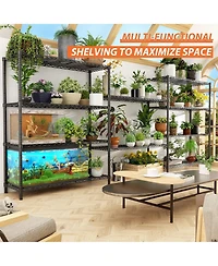 Lovmor 5-Tier in W x 72 in H x 20 in D Height Adjustable Garage Wire Shelving Unit