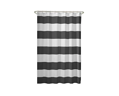Slickblue 72 x 70 inch Polyester Striped Shower Curtain