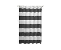 Slickblue 72 x 70 inch Polyester Striped Shower Curtain