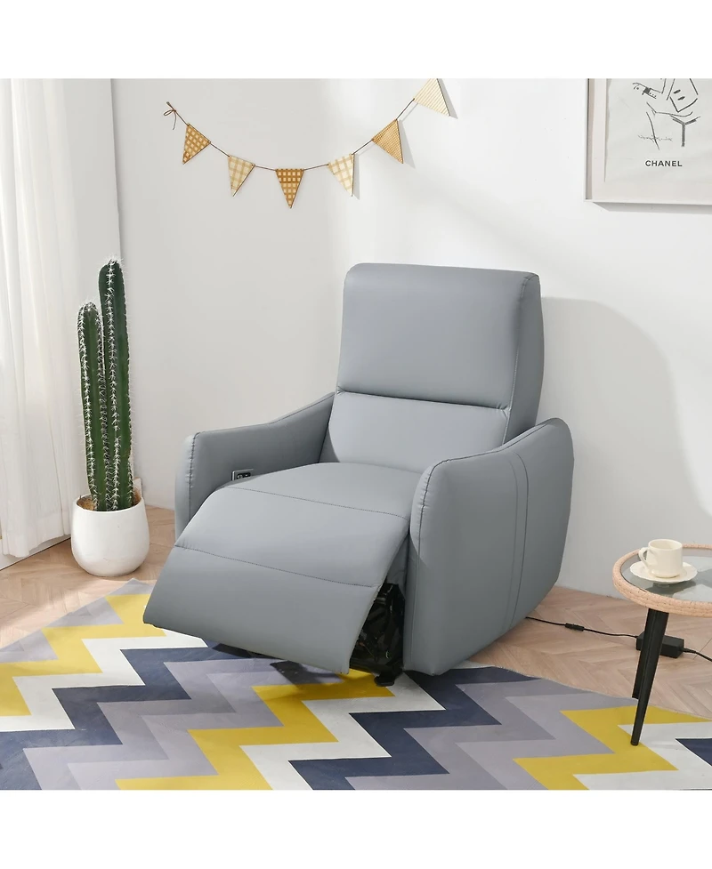 Clihome Wall Hugger Recliner,Power Recliner Chair,Electric for Living Room,Bedroom/Apartment/Rv,with Usb Port(Type-c)