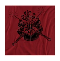 Harry Potter Men's Hogwarts Crest With Wands T Shirt