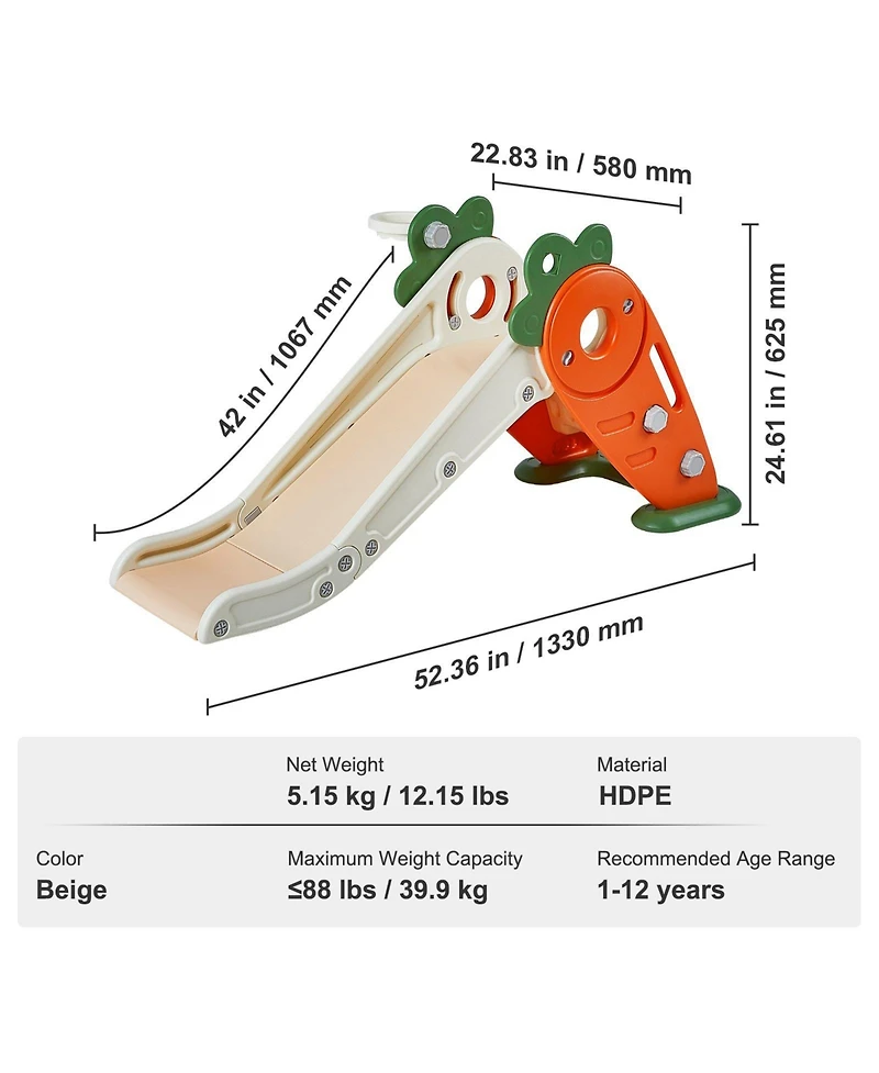 Slickblue Toddler Slide Playset with Climb Ladders and Bus-Themed Design