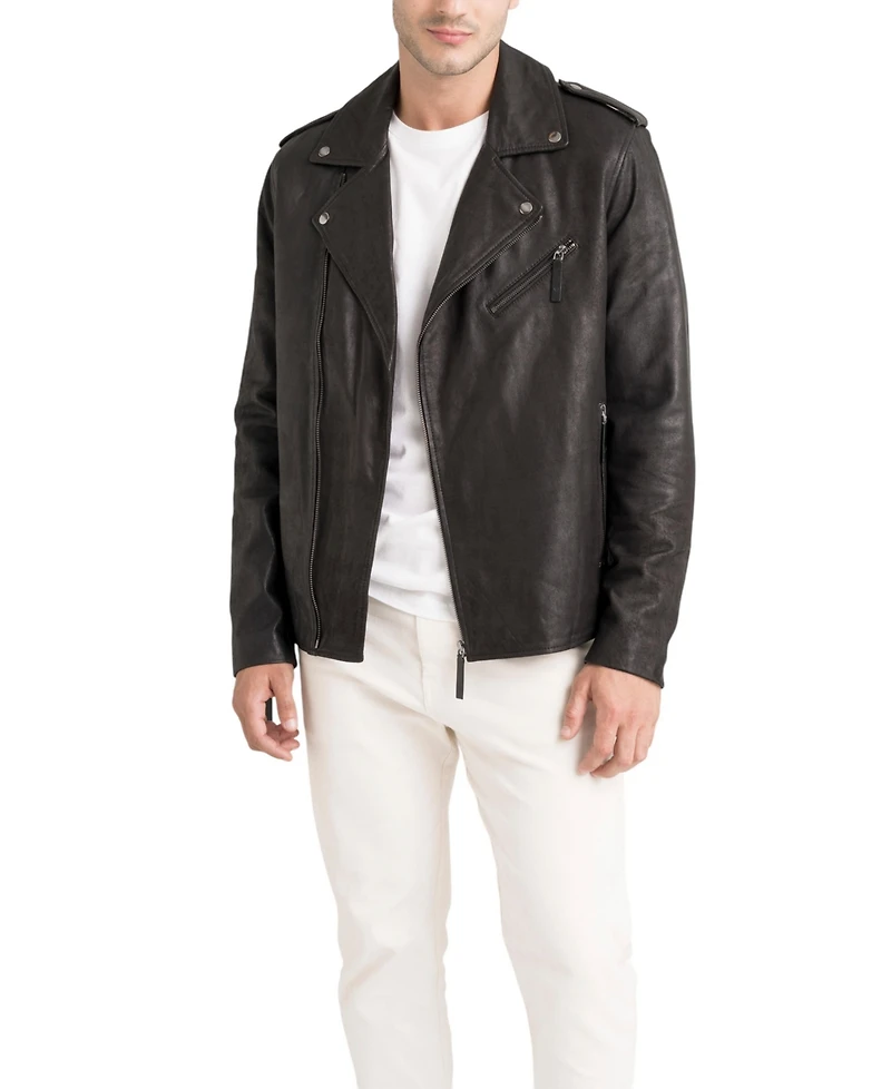 Velez Women's Capri Leather Semi-Fitted Biker Jacket